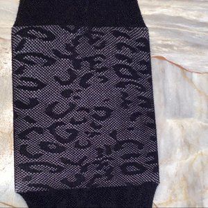 Sheer animal Leggings Leopard Tights Black S/M